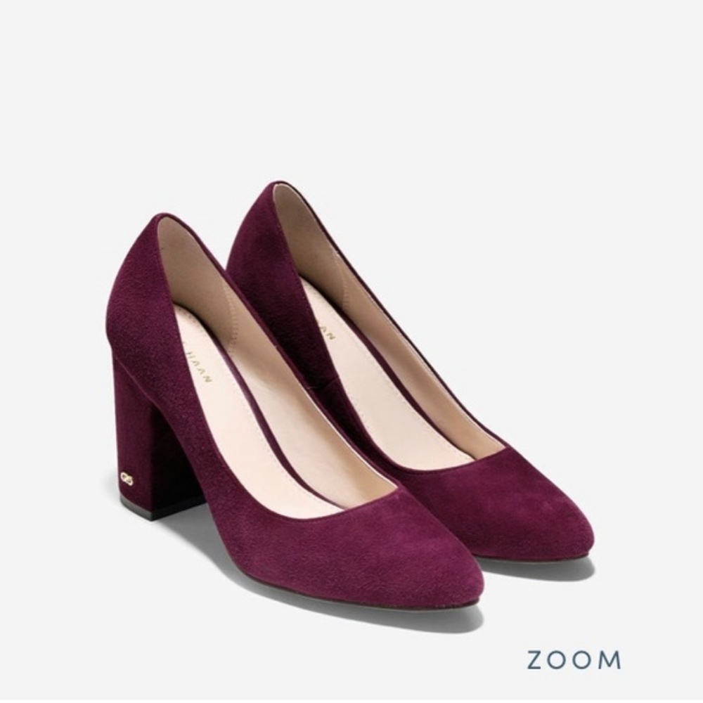 Cole Haan Tawny Port Suede 85mm Pumps 9.5B - Picture 3 of 4